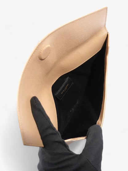 Saint Laurent Uptown Pouch Dark Beige Calfskin Leather
