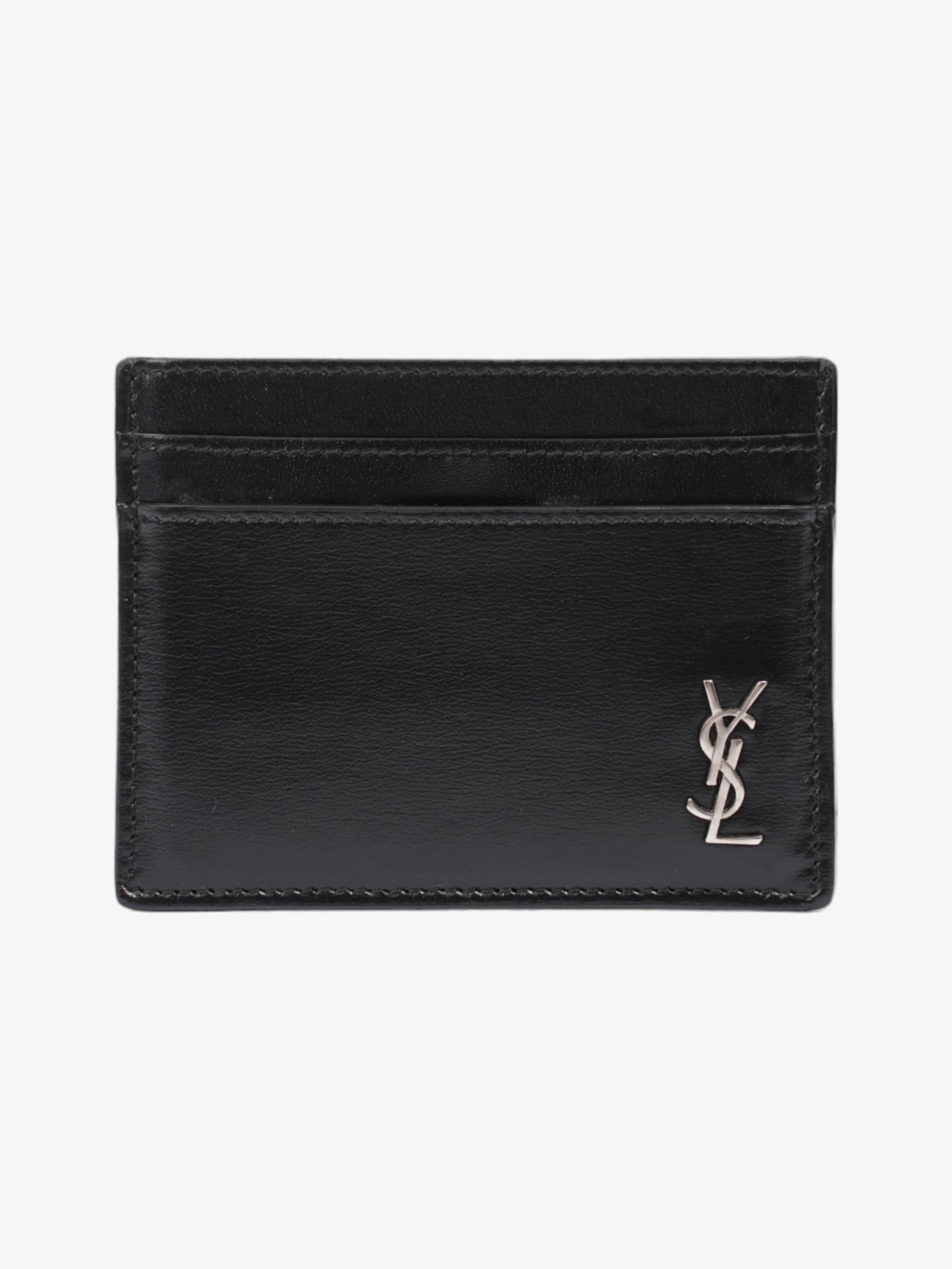 Saint Laurent Monogram Card Holder Black Leather