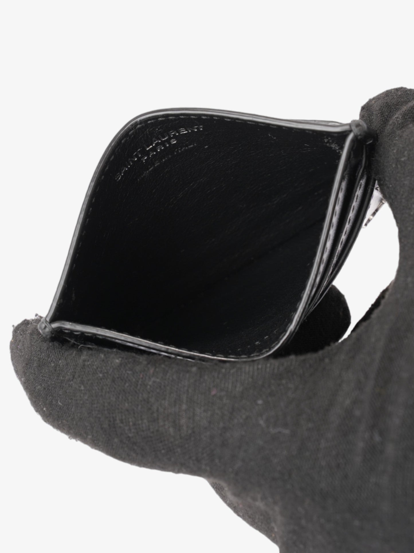 Saint Laurent Monogram Card Holder Black Leather