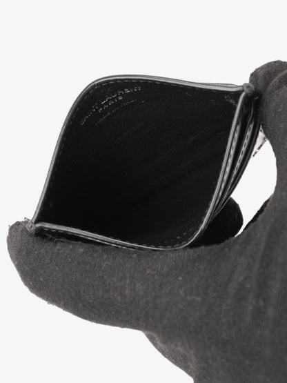 Saint Laurent Monogram Card Holder Black Leather