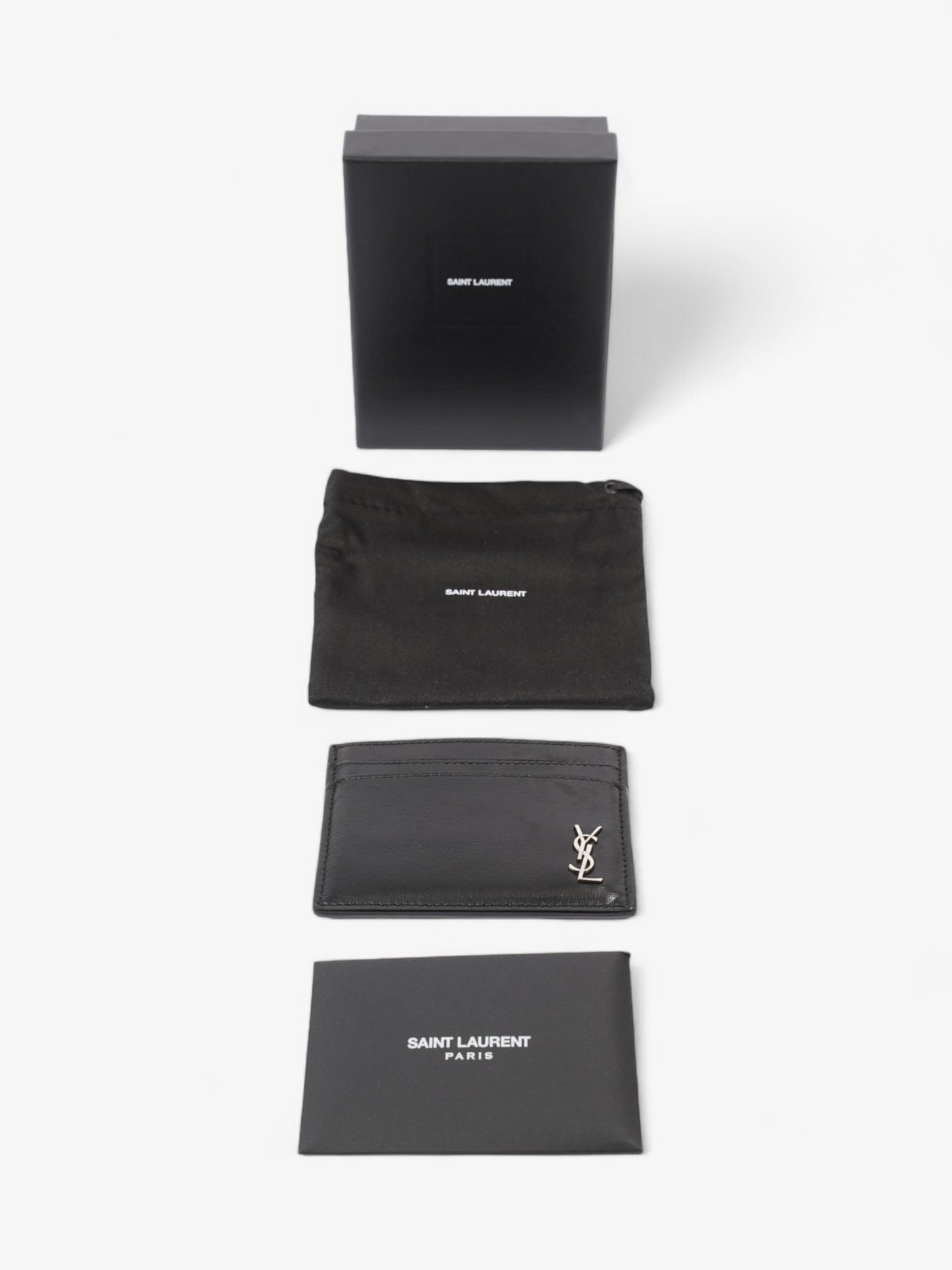 Saint Laurent Monogram Card Holder Black Leather
