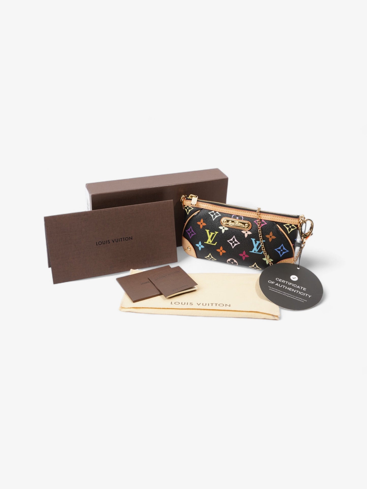 Louis Vuitton X Takashi Murakami Pochette Milla MM Multicoloured Monogram Coated Canvas