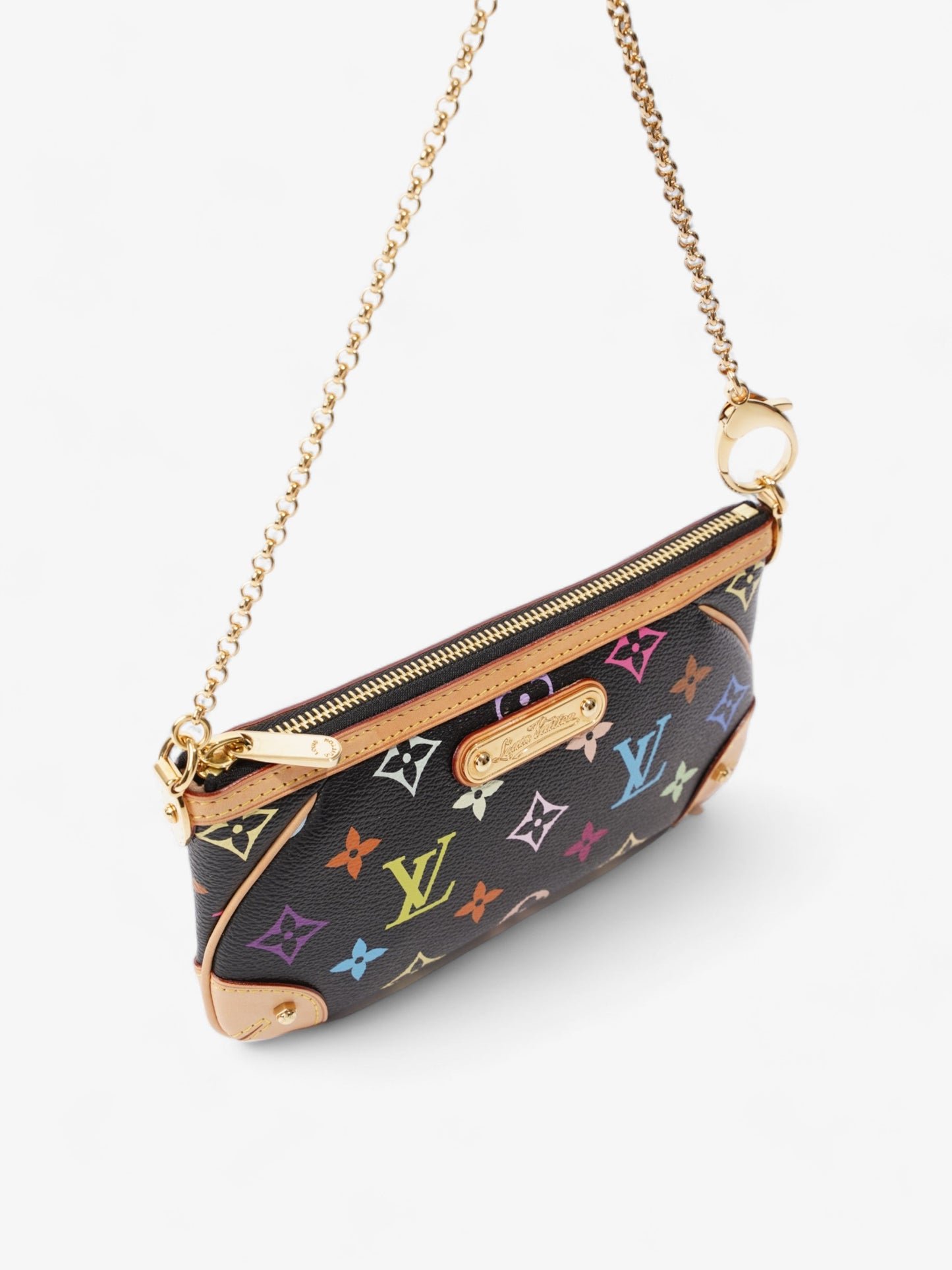 Louis Vuitton X Takashi Murakami Pochette Milla MM Multicoloured Monogram Coated Canvas