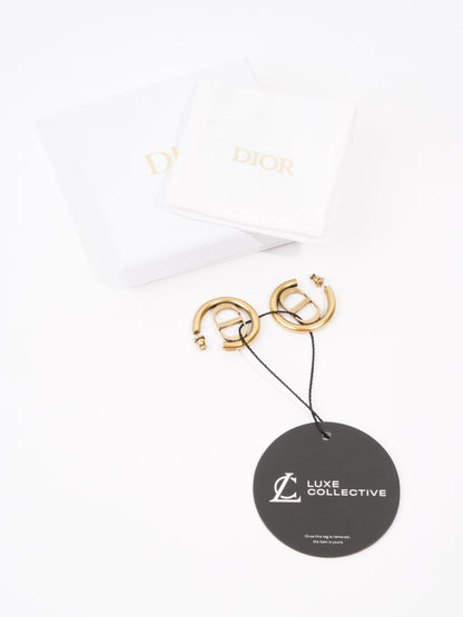 Christian Dior 30 Montaigne Earrings Gold Base Metal
