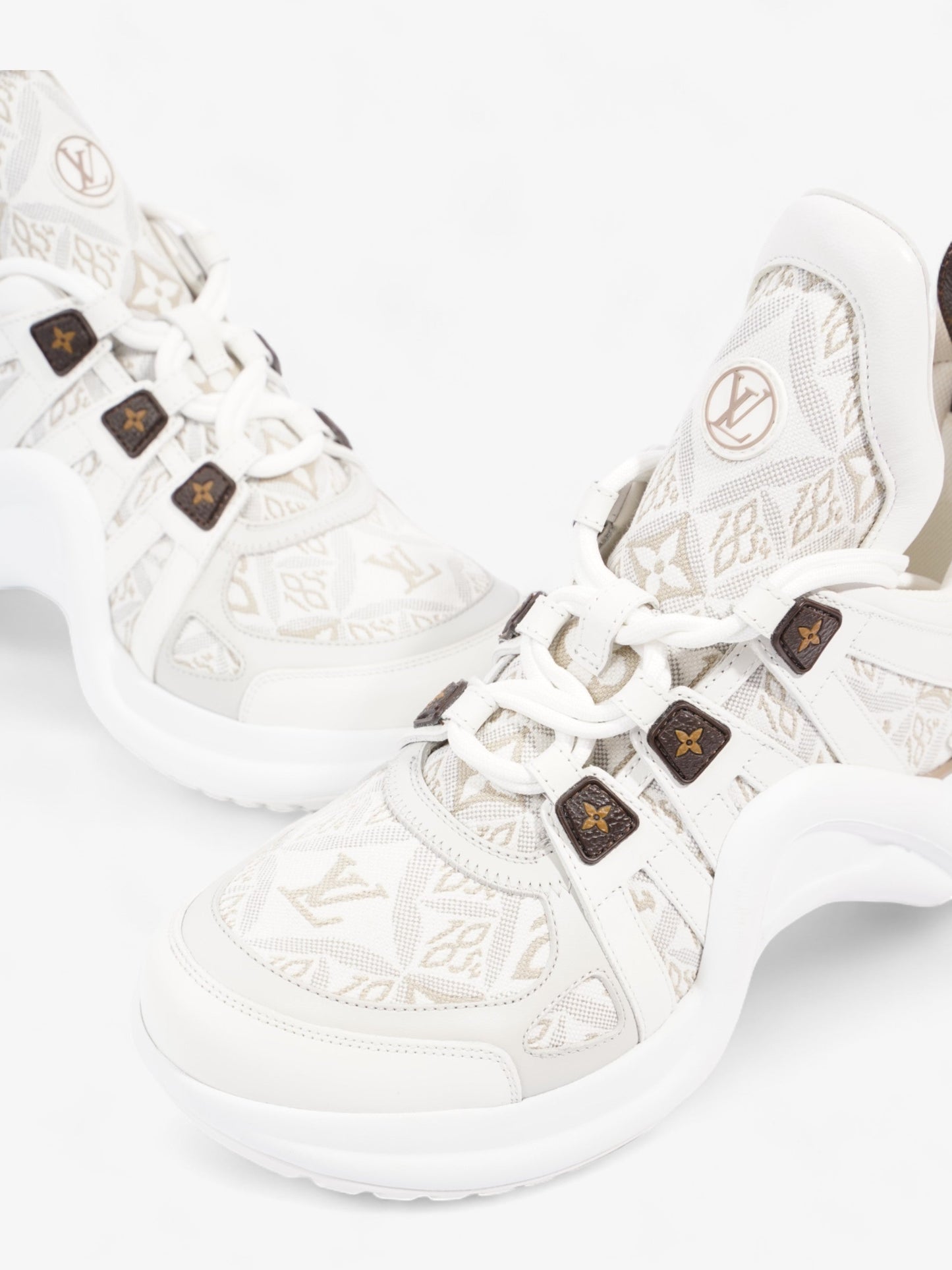 Louis Vuitton Since 1854 Archlights White / Brown Canvas EU 40 UK 7