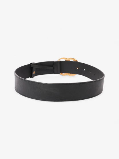 Gucci GG Marmont 2015 Re-Edition Wide Belt Black / Gold Leather 65cm / 26"