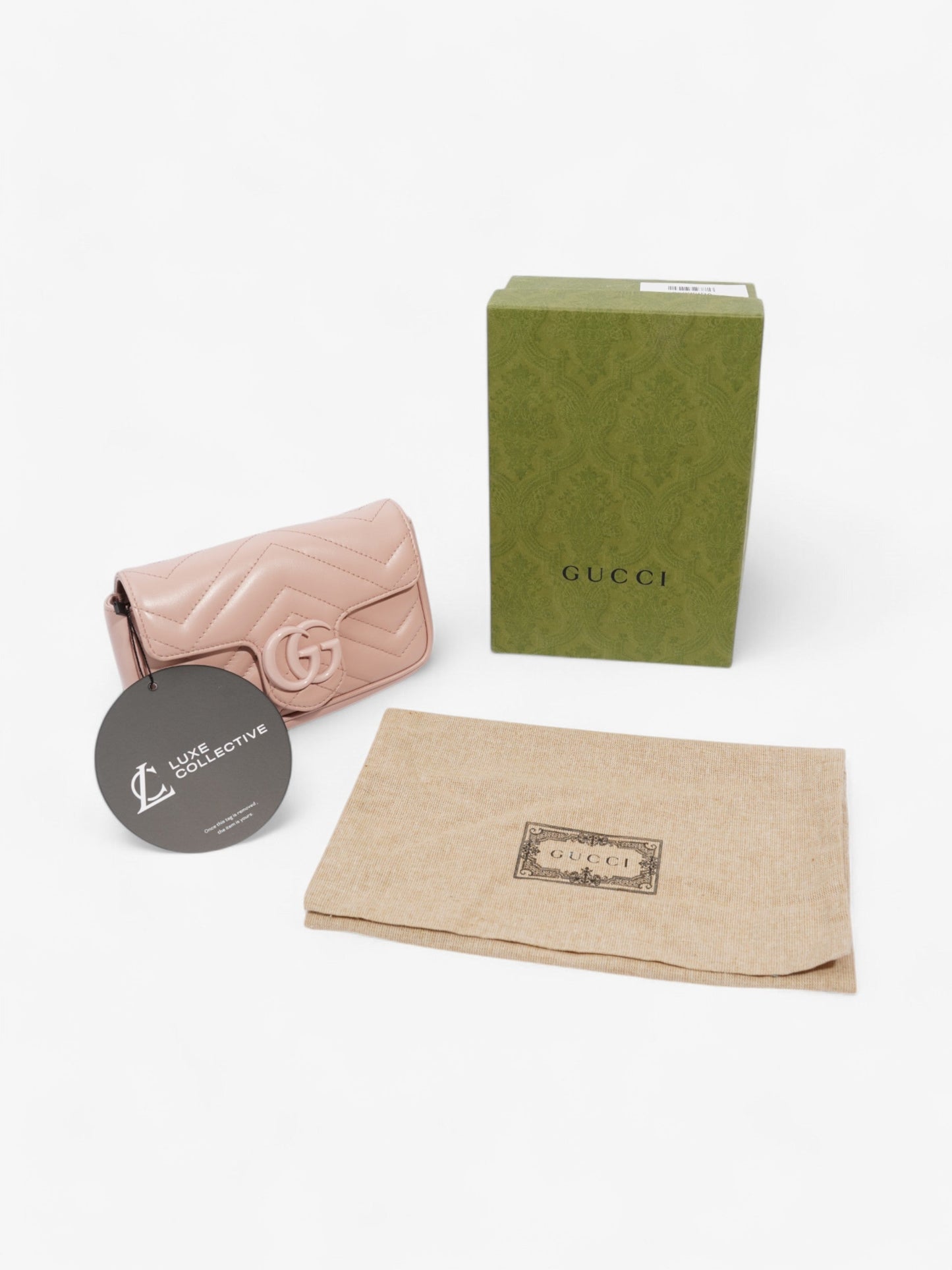 Gucci GG Marmont Belt Bag Baby Pink Matelasse Leather