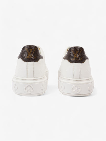 Louis Vuitton Time Out Sneakers White  / Brown Monogram Leather EU 38 UK 5