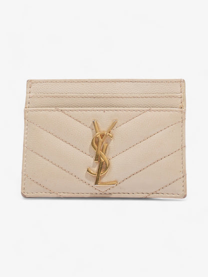 Saint Laurent Card Case Dusty Grey Lambskin Leather