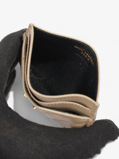 Saint Laurent Card Case Dusty Grey Lambskin Leather