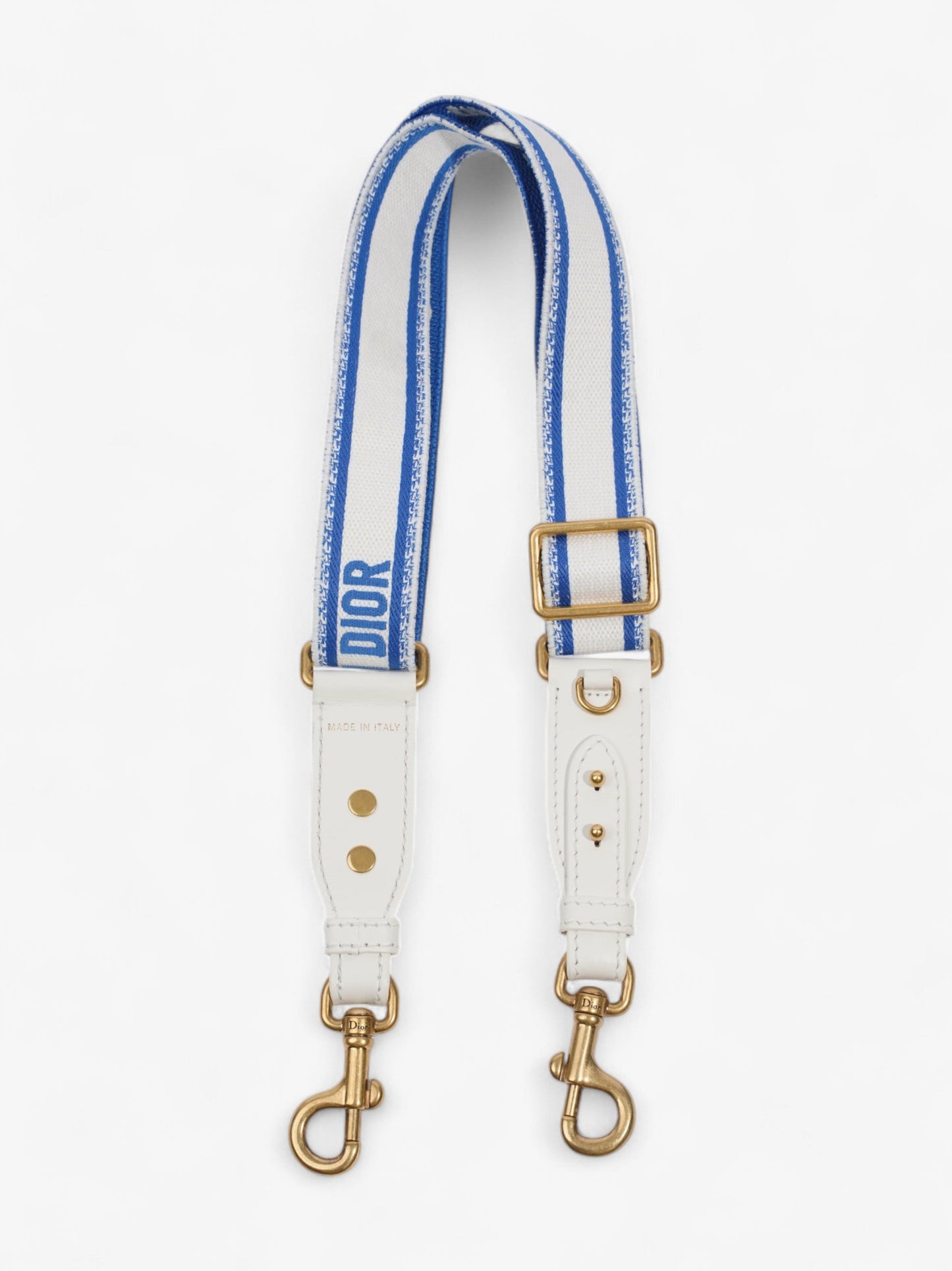 Christian Dior Strap Blue / White Cotton