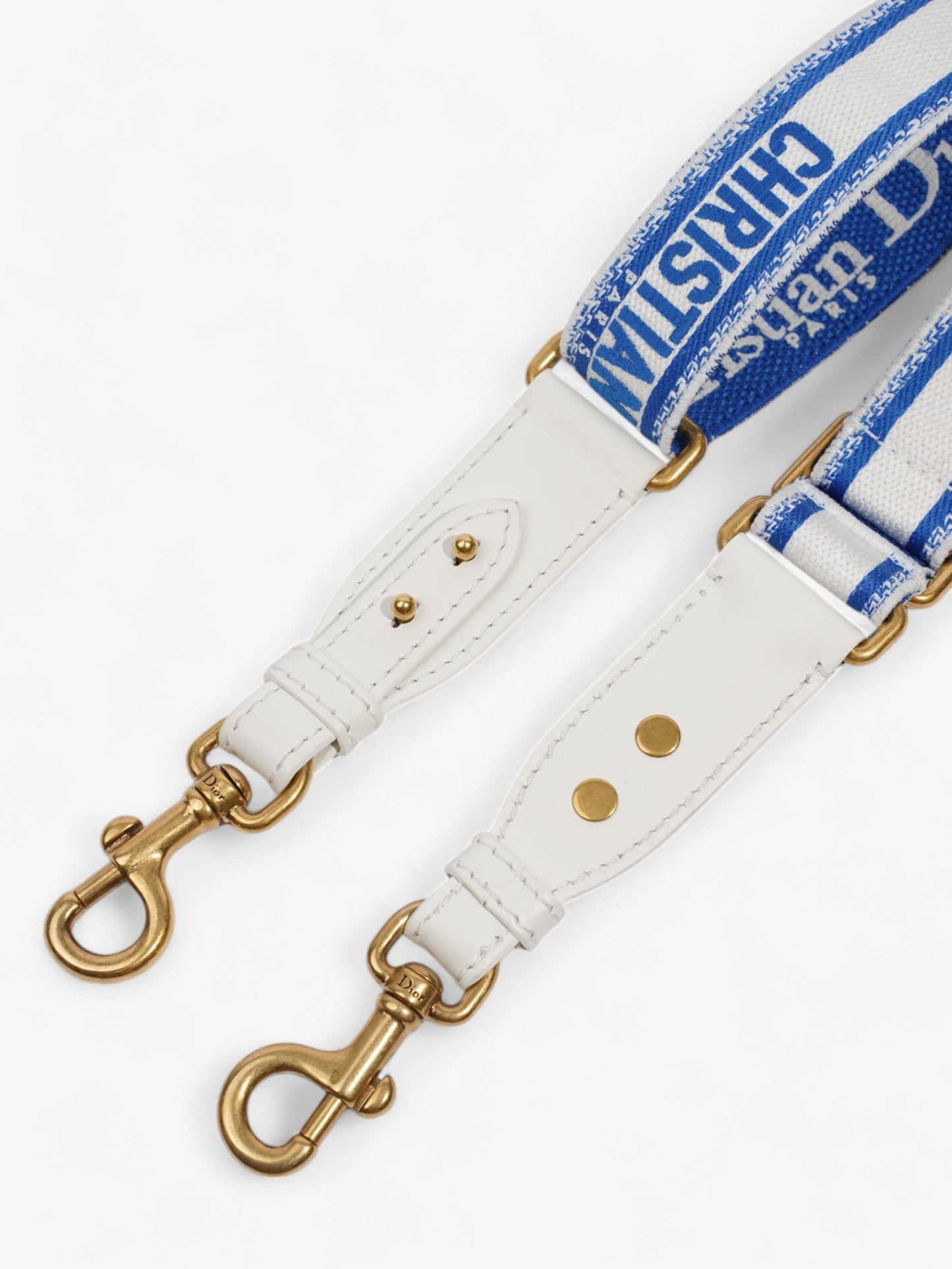 Christian Dior Strap Blue / White Cotton