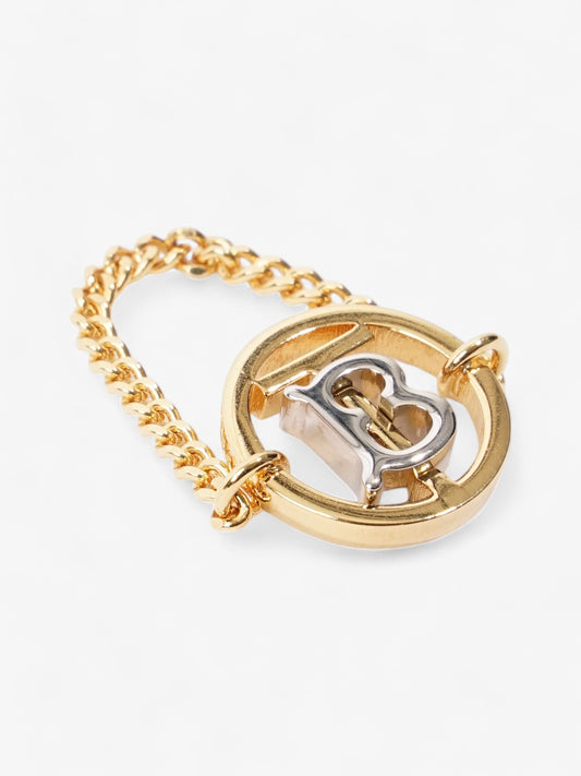 Burberry Mini TB Chain Ring Light Gold / Palladium Base Metal Medium (Circumference - 52mm)