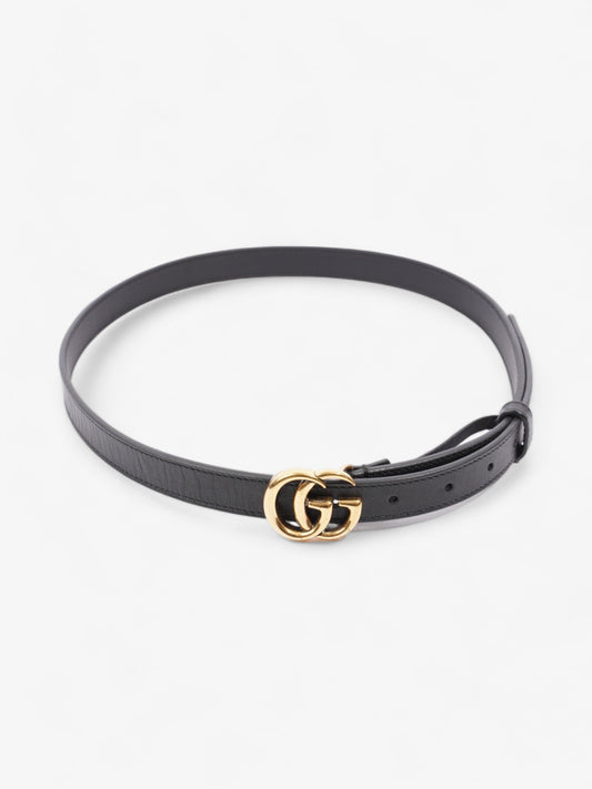 Gucci GG Marmont Thin Belt Black Leather 85cm 34"