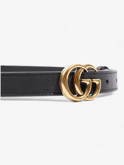 Gucci GG Marmont Thin Belt Black Leather 85cm 34"