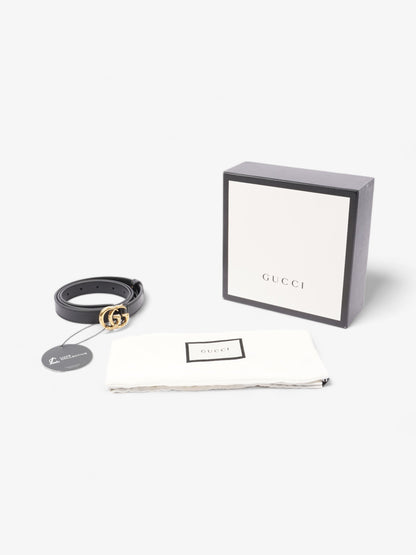 Gucci GG Marmont Thin Belt Black Leather 85cm 34"