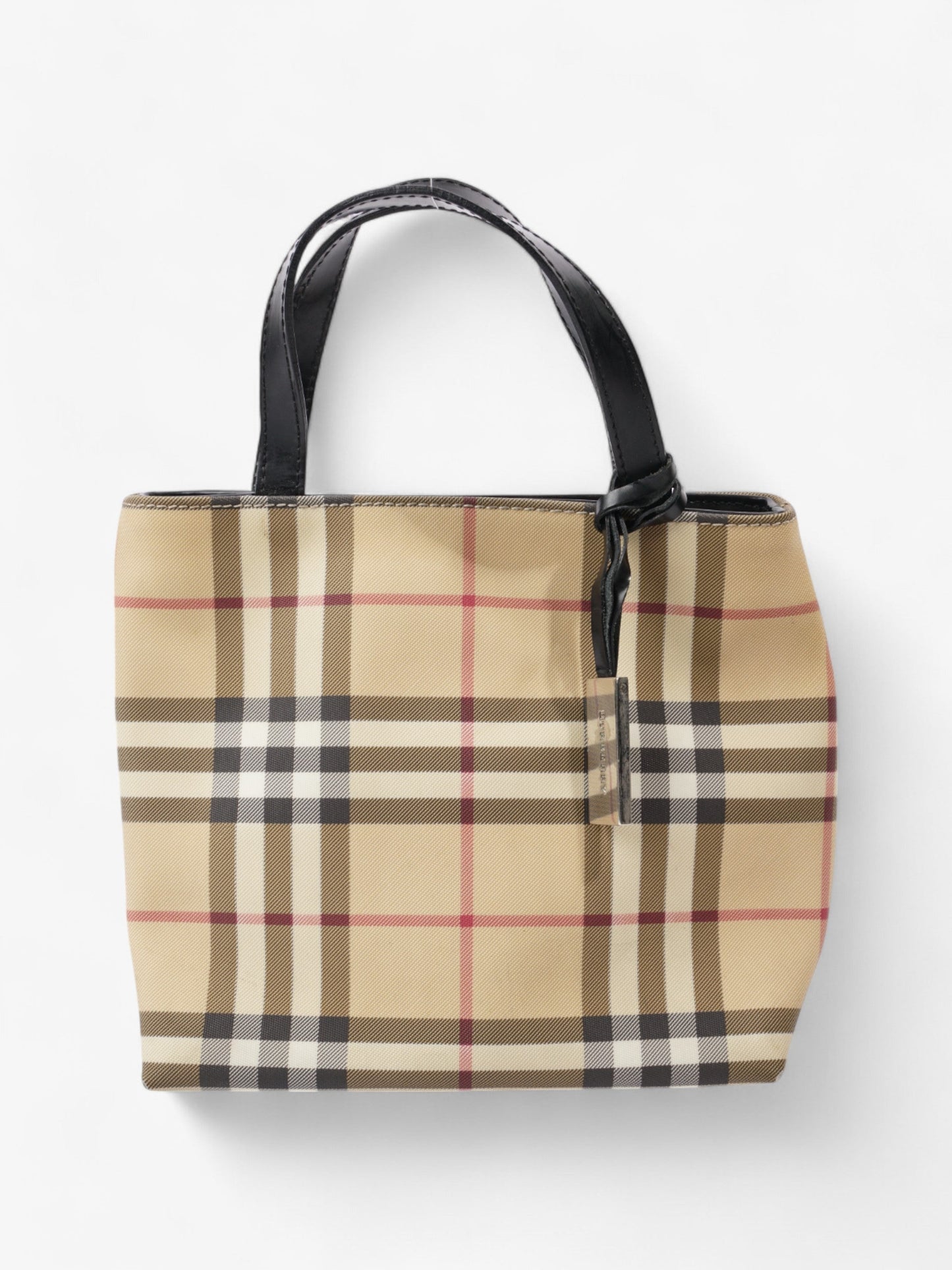 Burberry London Tote Nova Check / Black Canvas Mini
