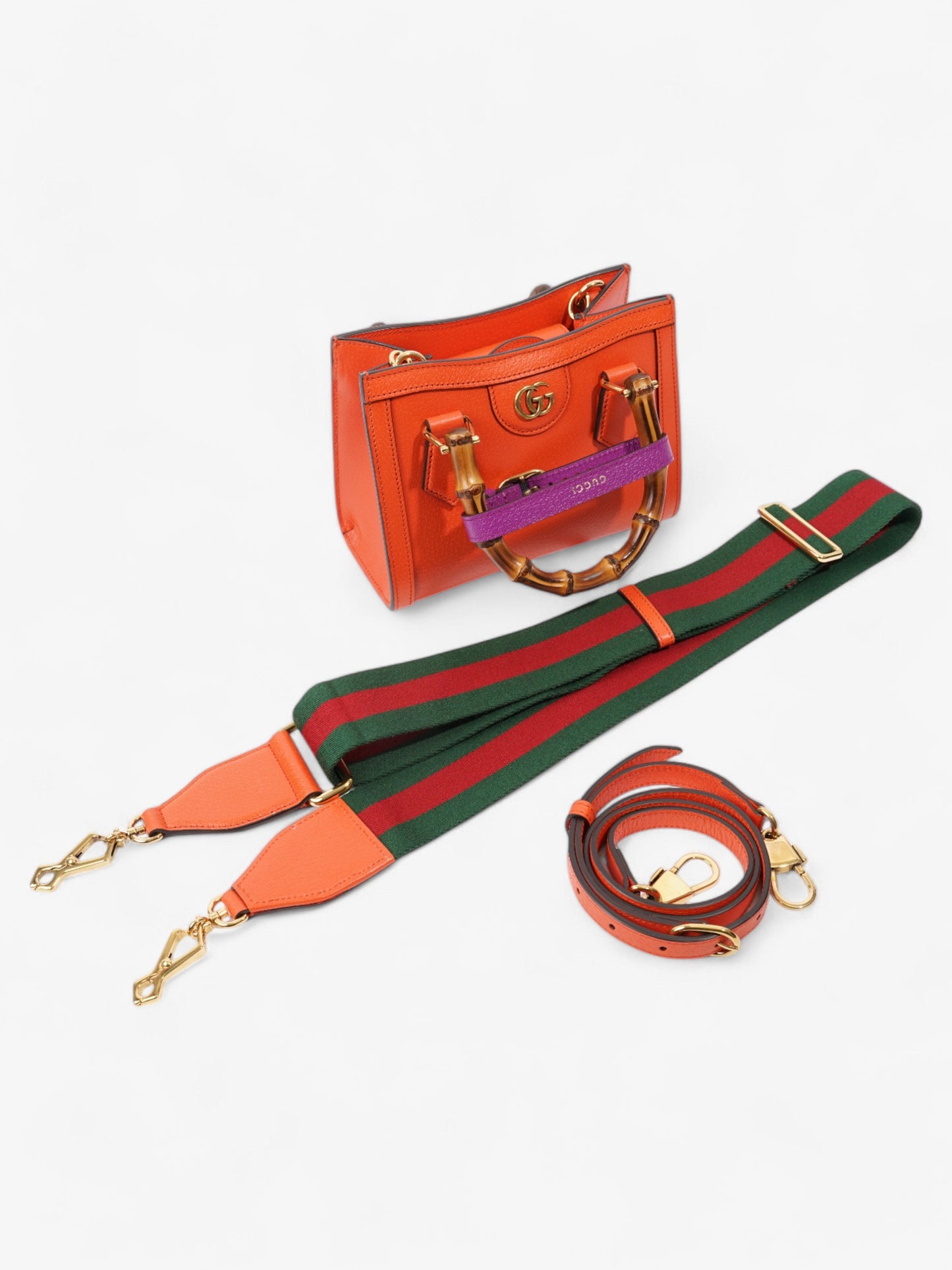 Gucci Diana Tote Orange Leather Mini