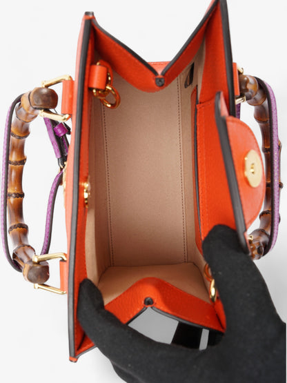 Gucci Diana Tote Orange Leather Mini