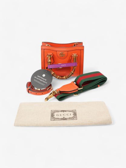 Gucci Diana Tote Orange Leather Mini