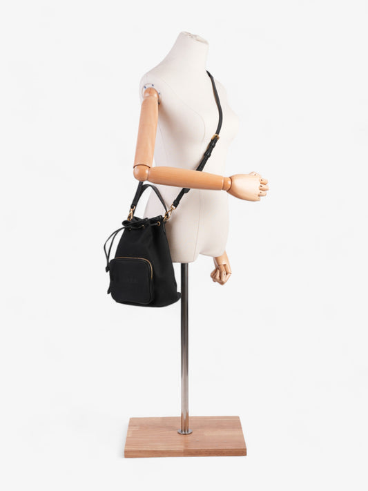 Prada Duet Bucket Bag Black Canvas