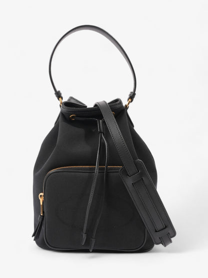 Prada Duet Bucket Bag Black Canvas