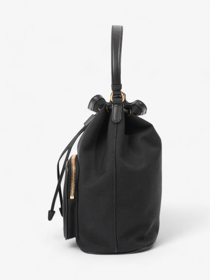 Prada Duet Bucket Bag Black Canvas
