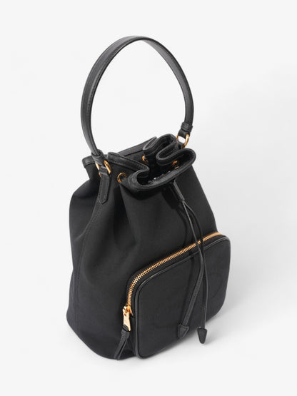 Prada Duet Bucket Bag Black Canvas