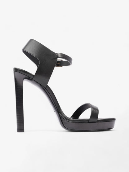 Saint Laurent Ankle Strap Heels 120 Black Leather EU 39 UK 6