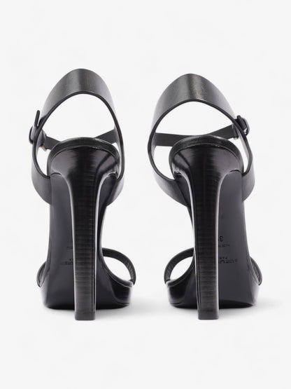 Saint Laurent Ankle Strap Heels 120 Black Leather EU 39 UK 6