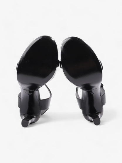 Saint Laurent Ankle Strap Heels 120 Black Leather EU 39 UK 6