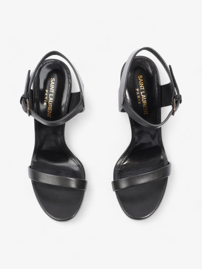 Saint Laurent Ankle Strap Heels 120 Black Leather EU 39 UK 6