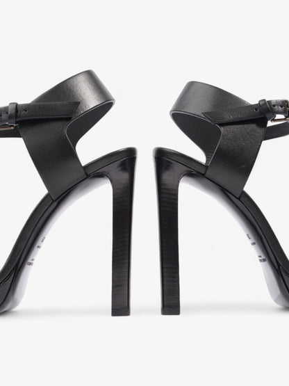 Saint Laurent Ankle Strap Heels 120 Black Leather EU 39 UK 6
