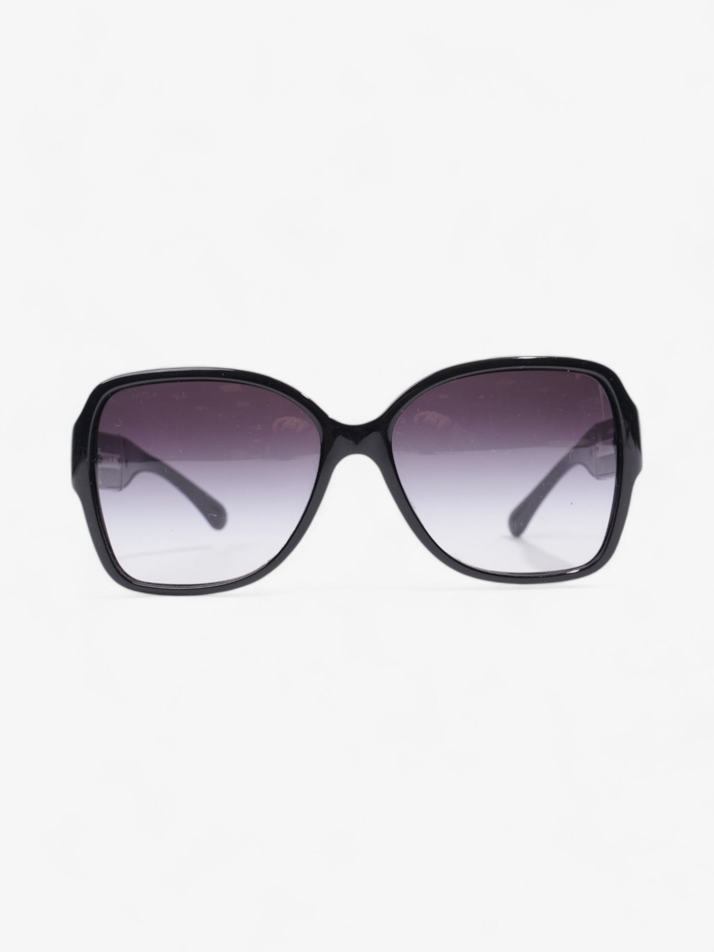 Chanel CC Sunglasses Black Acetate 135mm
