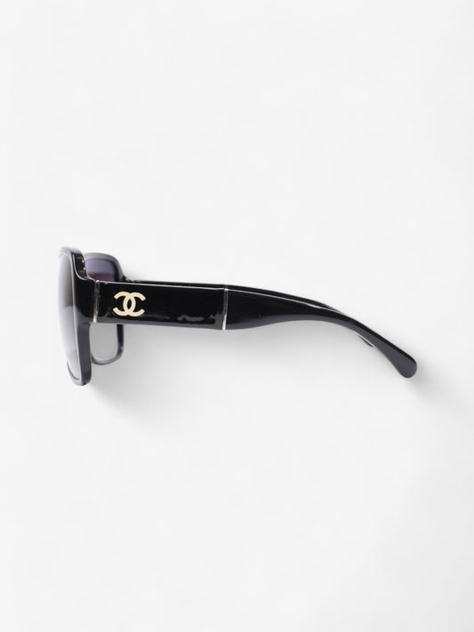 Chanel CC Sunglasses Black Acetate 135mm