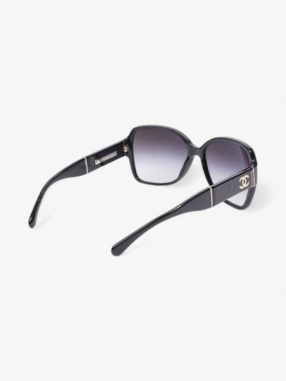 Chanel CC Sunglasses Black Acetate 135mm