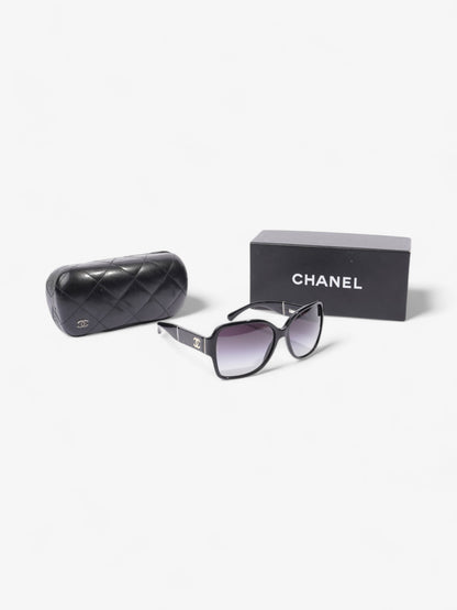 Chanel CC Sunglasses Black Acetate 135mm