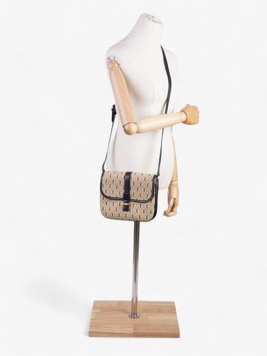 Saint Laurent Monogramme cloth bag Beige / Black Fabric