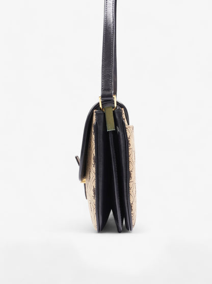 Saint Laurent Monogramme cloth bag Beige / Black Fabric