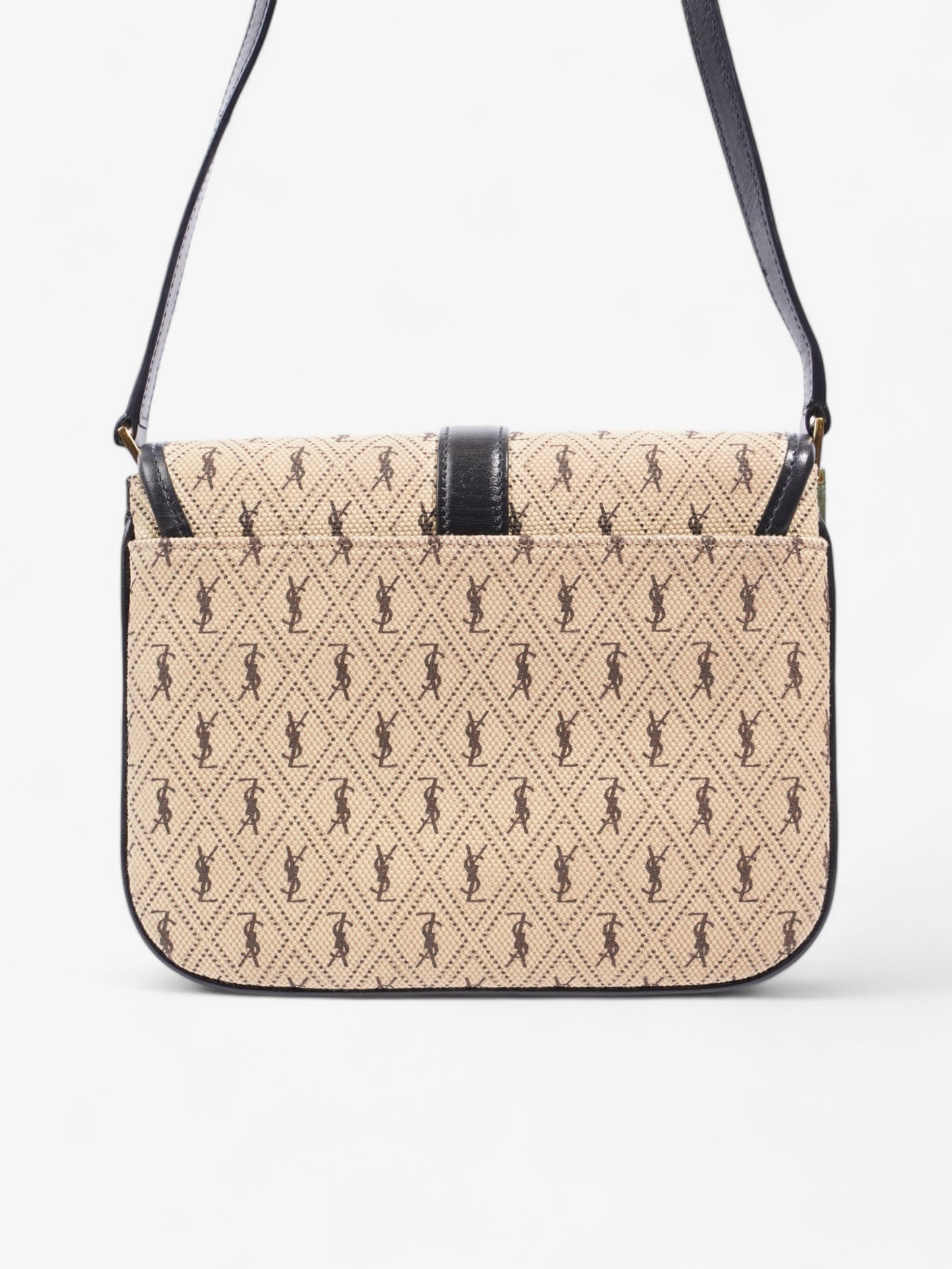 Saint Laurent Monogramme cloth bag Beige / Black Fabric