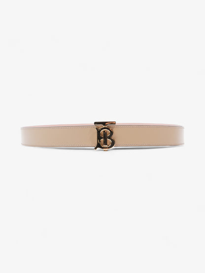 Burberry TB Belt Reversible Oat Beige / Dusty Pink  Leather Large - 137cm