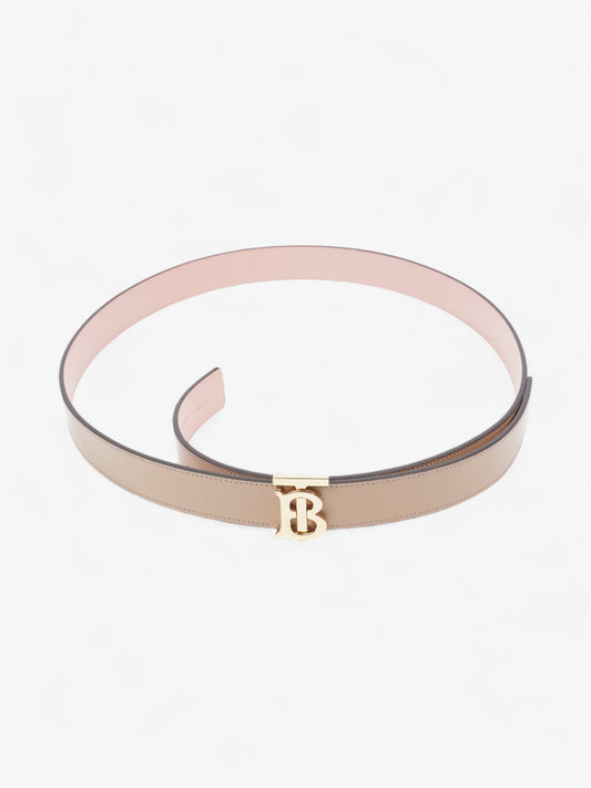 Burberry TB Belt Reversible Oat Beige / Dusty Pink  Leather Large - 137cm
