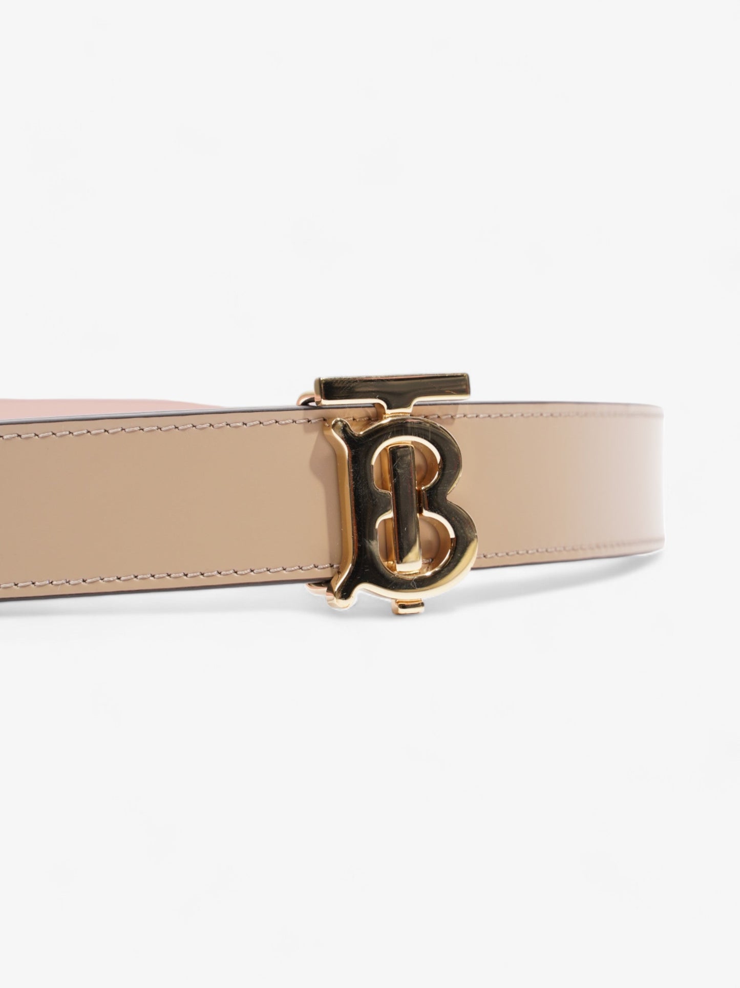 Burberry TB Belt Reversible Oat Beige / Dusty Pink  Leather Large - 137cm