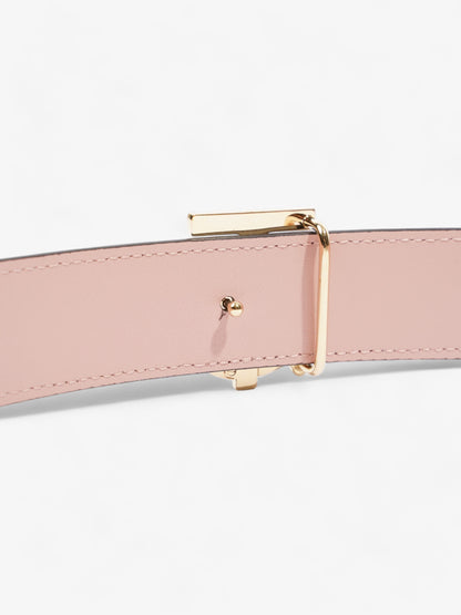 Burberry TB Belt Reversible Oat Beige / Dusty Pink  Leather Large - 137cm