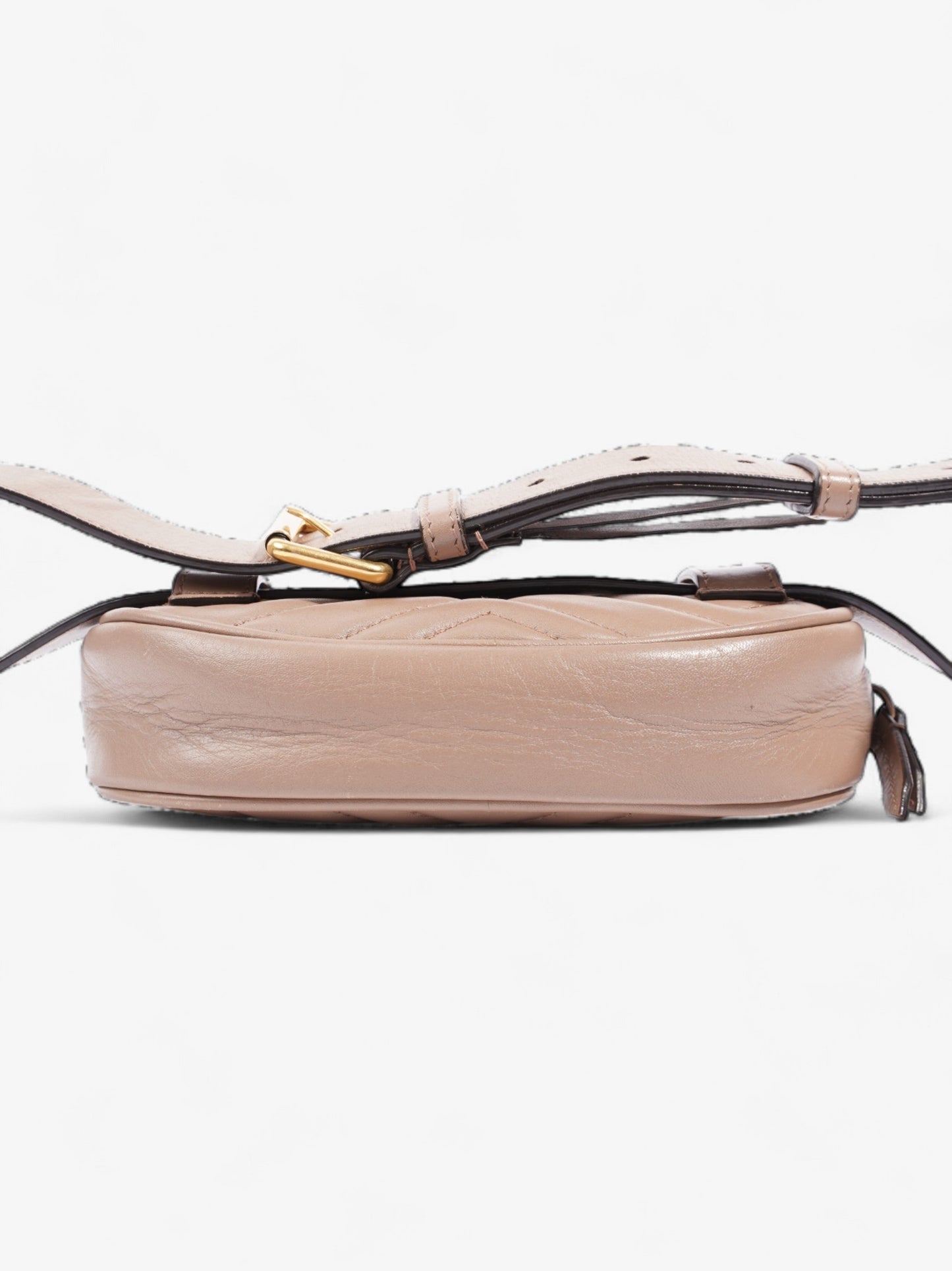 Gucci GG Marmont Belt Bag Porcelain Rose Matelasse Leather