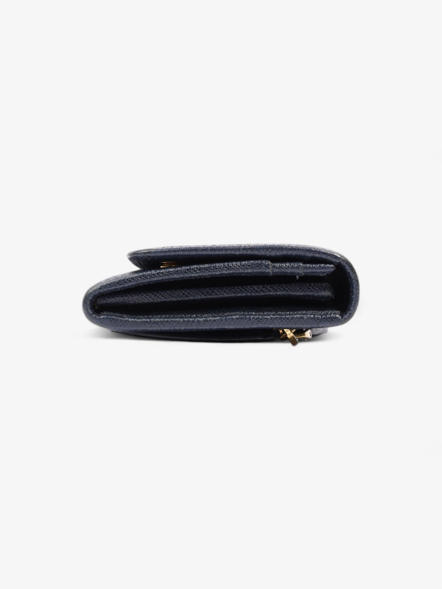 Prada Continental Wallet Navy Blue Saffiano Leather