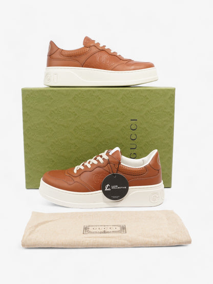 Gucci Chunky GG Embossed Sneakers Brown / White Leather EU 41.5 UK 7.5