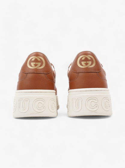 Gucci Chunky GG Embossed Sneakers Brown / White Leather EU 41.5 UK 7.5