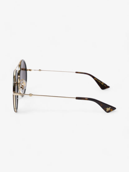 Gucci Round Sunglasses Green / Red Base Metal 140mm