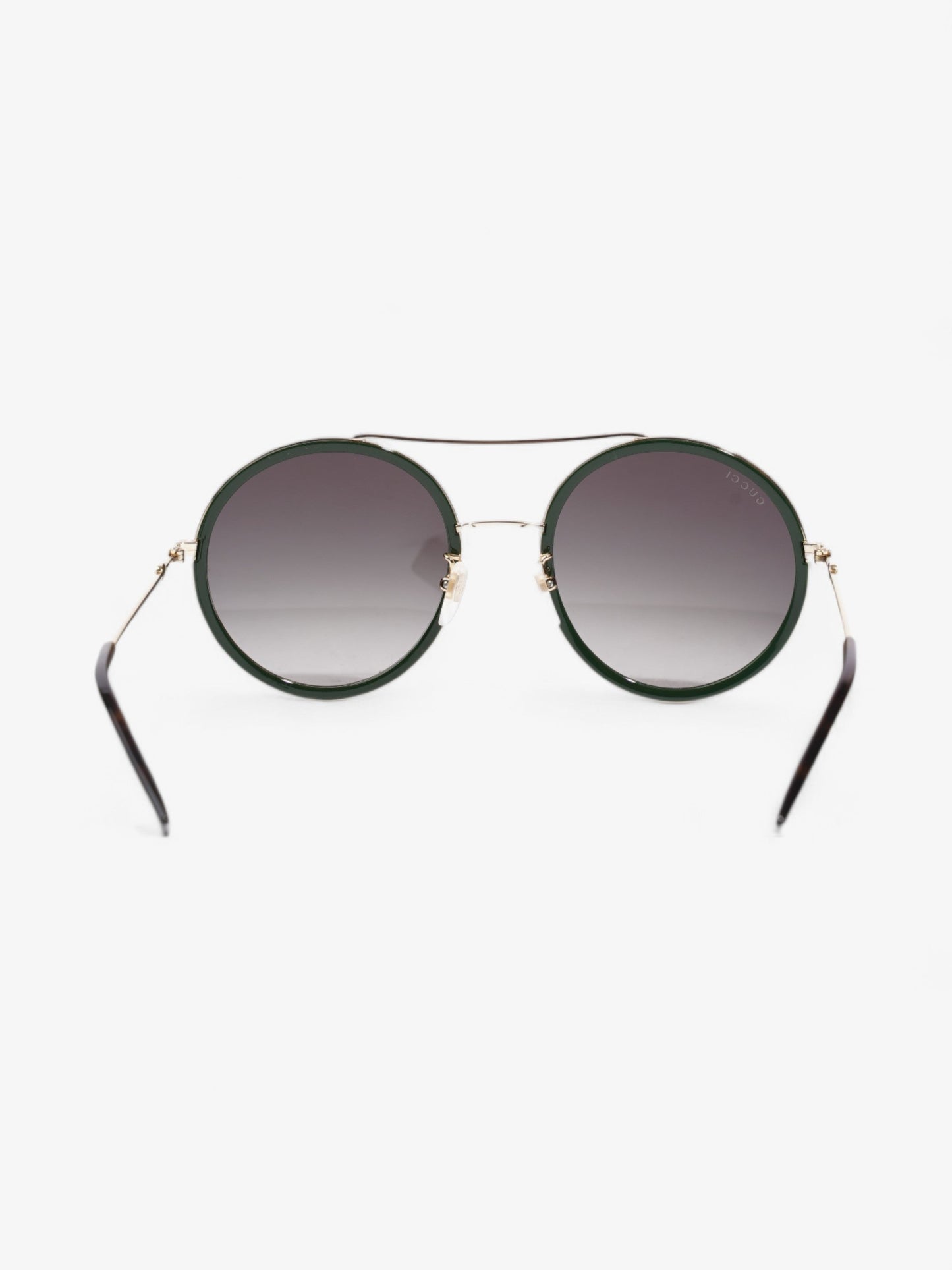 Gucci Round Sunglasses Green / Red Base Metal 140mm